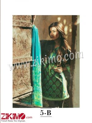 Zikimo Sanna and Safeena 5-B Brown and Green Embroidered Cotton Satin Party/Daily Wear Designer Suit