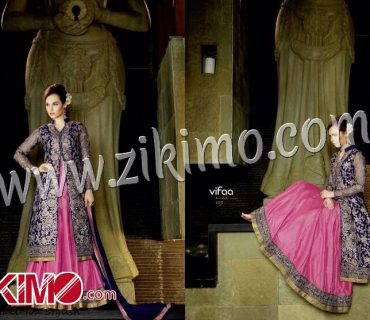 Vifaa B105 Blue And Pink Silk Embroidery Work Wedding Wear lehenga Choli 1 Vifaa B105 Blue And Pink Silk Embroidery Work Wedding Wear lehenga Choli