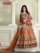 Ambaji Heavy Net Indian Bridal lehenga With  Gota Work Choli and Net Duaptta at Zikimo
