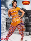 Zikimo Bolbachan 9018TurmericYellow and Multicolor Printed Cotton Un-stitched Daily Wear Salwar Suit