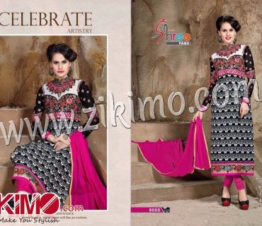Zikimo 9008 Black and Pink Georgette Party Wear Semi stitched Party Wear Designer Suit 1 Zikimo 9008 Black and Pink Georgette Party Wear Semi stitched Party Wear Designer Suit