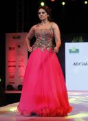 Ravishing Pink Party Wear Gown With Mirror Work At Zikimo