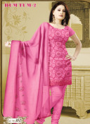 HotPink and DeepPink 503Karachi Cotton Un-stitched Dress Material At Zikimo