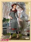 Zikimo JingleBell 1009TealBlue and Magenta Party Wear Chanderi Bhagalpuri Straight Suit