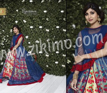 Karma 4501 Designer Party Wear Shilpa Shetty Blue Floral Embroidered Anarkali Suit at Zikimo 1 Karma 4501 Designer Party Wear Shilpa Shetty Blue Floral Embroidered Anarkali Suit at Zikimo