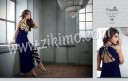 Designer Embroidered 2603 Maskeen Royal Blue Velvet Pants Suit at Zikimo