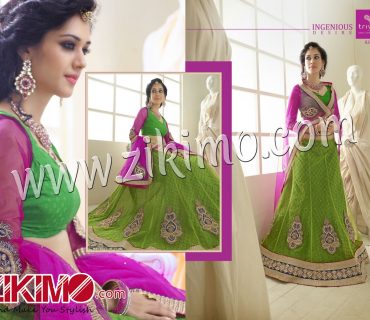 Zikimo Triveni82003LightGreen and Pink Party Wear Net Embroidery Dupatta Semi-stitched Party Wear Lehanga Choli 1 Zikimo Triveni82003LightGreen and Pink Party Wear Net Embroidery Dupatta Semi-stitched Party Wear Lehanga Choli