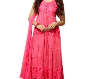 Georgette and brasso 1077 Self Design Semi-stitched Hot Pink Salwar Suit at ZIKimo 1 Georgette and brasso 1077 Self Design Semi-stitched Hot Pink Salwar Suit at ZIKimo