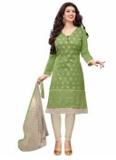 Ayesha Takia Green Cotton Daily/Party Wear Suit at Zikimo