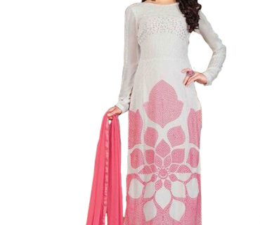 Heenayat White Pink Party Wear Straight Suit at Zikimo 1 Heenayat White Pink Party Wear Straight Suit at Zikimo