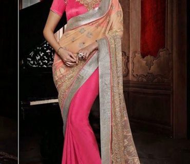 Pink Chinon Net1524 Bollywood Party Wear Saree at Zikimo 1 Pink Chinon Net1524 Bollywood Party Wear Saree at Zikimo