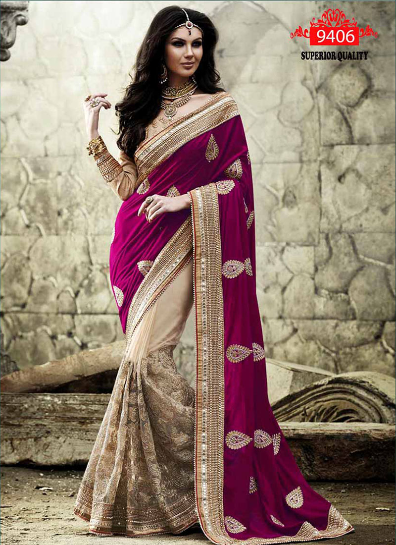 velvet party wear sarees