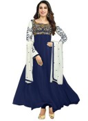 Karishma Kapoor Blue Designer Georgette Anarkali Suit at Zikimo