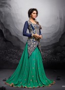 Maskeen 12007 Pink Silk and Georegtte Embroidery work Party Wear Dress at Zikimo