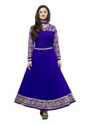 Charming Rashmi Desai In Blue Georgette A Line Salwar Kameez at Zikimo
