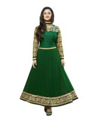 Charming Rashmi Desai In Green Georgette A Line Salwar Kameez at Zikimo