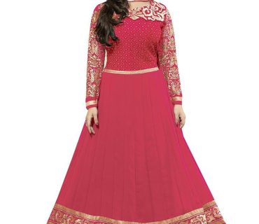 Charming Rashmi Desai In Pink Georgette A Line Salwar Kameez at Zikimo 1 Charming Rashmi Desai In Pink Georgette A Line Salwar Kameez at Zikimo