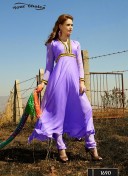 Beautiful Chiffon 1690 Party Wear Purple Anarkali Suit At Zikimo