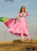 Glamorous Chiffon 1692 Party Wear Pink Anarkali Suit At Zikimo
