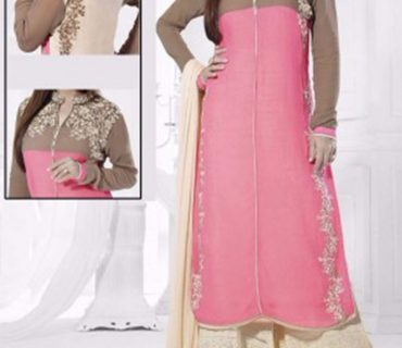 GORGEOUS PINK GEORGETTE EMBROIDERY DESIGNER PARTY WEAR PLAZZO SUIT AT ZIKIMO 1 GORGEOUS PINK GEORGETTE EMBROIDERY DESIGNER PARTY WEAR PLAZZO SUIT AT ZIKIMO