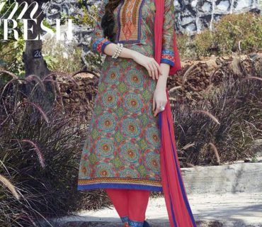 Multicolor and DullPink332 Printed Embroidered Daily Wear Glace Cotton Straight Suit at Zikimo 1 Multicolor and DullPink332 Printed Embroidered Daily Wear Glace Cotton Straight Suit at Zikimo