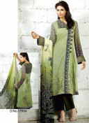 Smashing 17004DullMehandiGreen Cambric Daily Wear Straight Suit at Zikimo