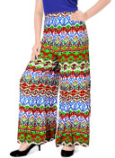 Blue Green and Red605A Printed Rayon Daily Wear Stiched Plazo at Zikimo