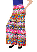 Pink Blue and Orange6054B Printed Rayon Daily Wear Stiched Plazo at Zikimo