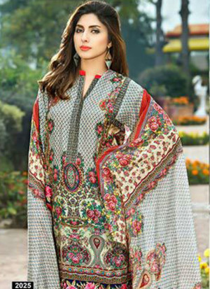 Attractive 2025Multicolor and SlateBlue Printed Pure Cambric Cotton Pakistani  Party Wear Suit At Zikimo
