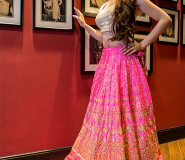 Fuschia Bridal Lehenga with Gota Patti Work at Zikimo 1 Fuschia Bridal Lehenga with Gota Patti Work at Zikimo