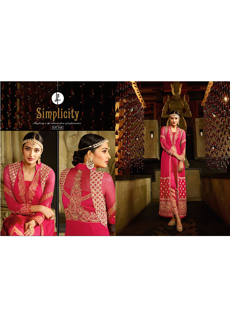 Magenta Full Embroidered Georegtte Leggi Pants Indian Wedding Salwar kameez at Zikimo 1 Magenta Full Embroidered Georegtte Leggi Pants Indian Wedding Salwar kameez at Zikimo