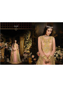 Rose Pink Net & Satin41 Indian Wedding Party Wear Salwar Kameez At Zikimo