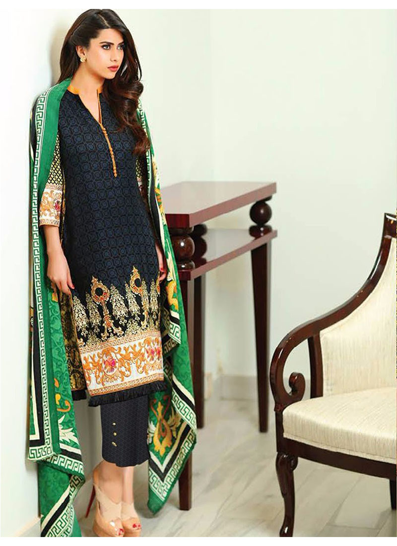 Black and White09 Embroidered Lawn Pakistani Style Indian Suit At Zikimo 1 Black and White09 Embroidered Lawn Pakistani Style Indian Suit At Zikimo