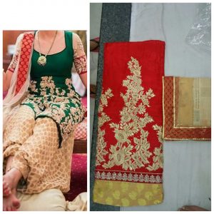 Jam Cotton Silk Red Embroidered Punjabi Salwar Kameez At Zikimo