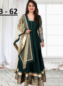 DarkGeen Bhagalpuri Printed Wedding Party Anarkali Suit at Zikimo
