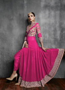 DeeppInk11003D Georegtte Floor Length Party Wear Embroidered Suit at ZIkimo