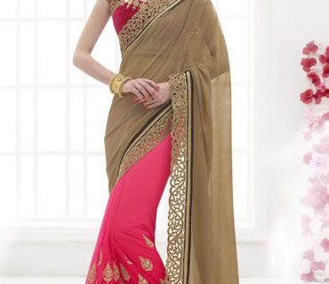Pink Chiku1604 Georgette Net Party Wear Indian Wedding Saree at Zikimo 1 Pink Chiku1604 Georgette Net Party Wear Indian Wedding Saree at Zikimo
