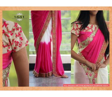 Pink1641 Georgette Party Wear Indian Wedding Saree at Zikimo 1 Pink1641 Georgette Party Wear Indian Wedding Saree at Zikimo