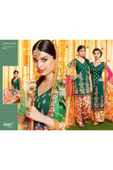 Heer6606 Green Multicolor Cotton Satin  Party Wear Printed Punjabi Salwar Kameez at Zikimo