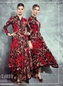 Brown629 Western Style Party Wear Rayon Kurti at Zikimo