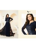 DarkBlue91002 Georgette Party Wear Anarkali Designer Suit at Zikimo