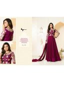 DarkMagenta91008 Georgette Dupion  Party Wear Anarkali Designer Suit at Zikimo