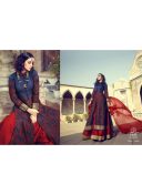 Blue Maroon 29001 Silk Indian Wedding Wear Lehenga choli at Zikimo