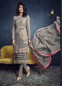 Grey3805 Party Wear Designer Suit at Zikimo