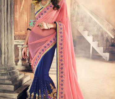 PinkBlue394 Lycra Georgette Party Wear Indian Wedding Saree at Zikimo 1 PinkBlue394 Lycra Georgette Party Wear Indian Wedding Saree at Zikimo