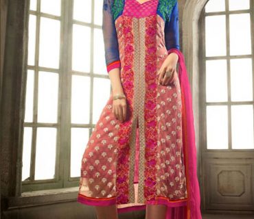 Pink Blue3005 Chiffon Embroidered Wedding Party Suit at Zikimo 1 Pink Blue3005 Chiffon Embroidered Wedding Party Suit at Zikimo