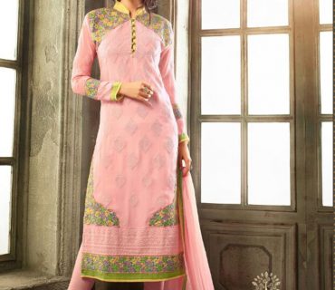 BabyPink3006B Georgette Embroidered Wedding Party Suit at Zikimo 1 BabyPink3006B Georgette Embroidered Wedding Party Suit at Zikimo