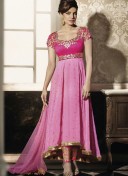 Priyanka Jinaam5123 Pink Magenta Indian Party Wear Anarkali Suit at Zikimo