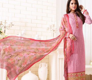 Pink1501 Georgette Embroidered Party Wear Suit With Floral Dupatta At Zikimo 1 Pink1501 Georgette Embroidered Party Wear Suit With Floral Dupatta At Zikimo