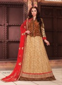 Red Biege1155 Indian Party Wear Heavy Lehenga Choli at Zikimo